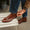 Our couleur naturelle cuir de veau Armiro bottes à sangle - Wear picture 3