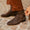 Our couleur naturelle cuir de veau Armiro bottes à sangle - Wear picture 3