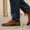 Our couleur naturelle cuir de veau Benzinatt bottes lacées - Wear picture 1