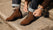 Our couleur naturelle cuir de veau Bergamìn bottes lacées - Wear picture 1