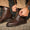 Our couleur naturelle cuir de veau Tirapè bottes lacées - Wear picture 1