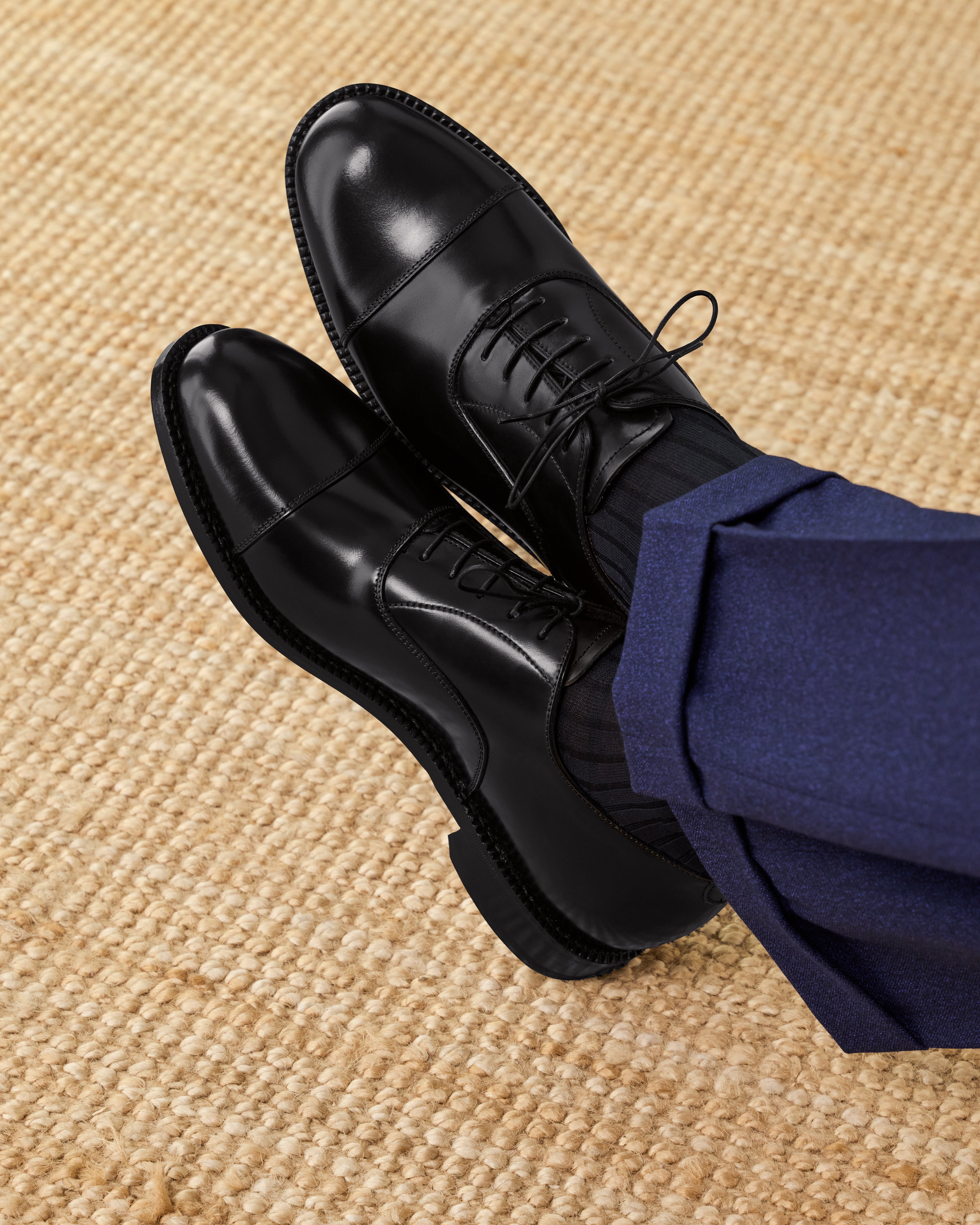 Sac à épaule en croûte de cuir BREHAT noir