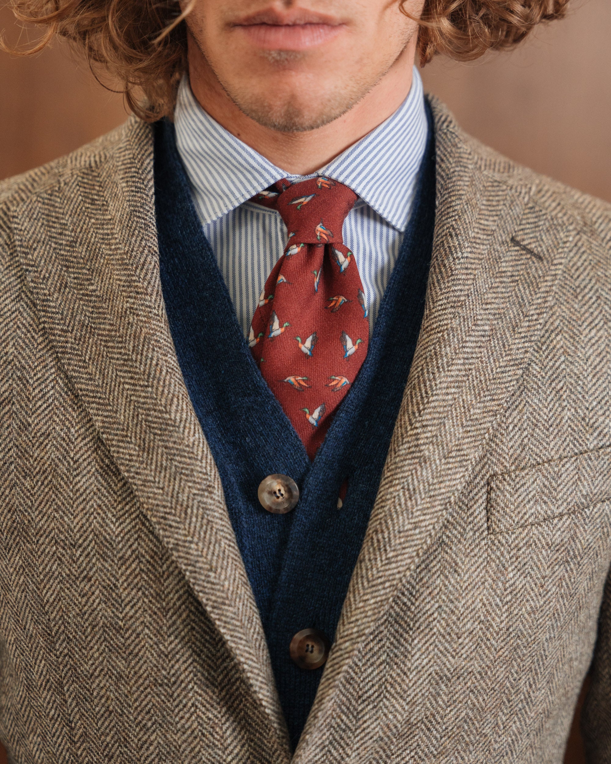 Veste Tagg Turin En Tweed Marron – Taille 26 – Neuve Avec étiquettes