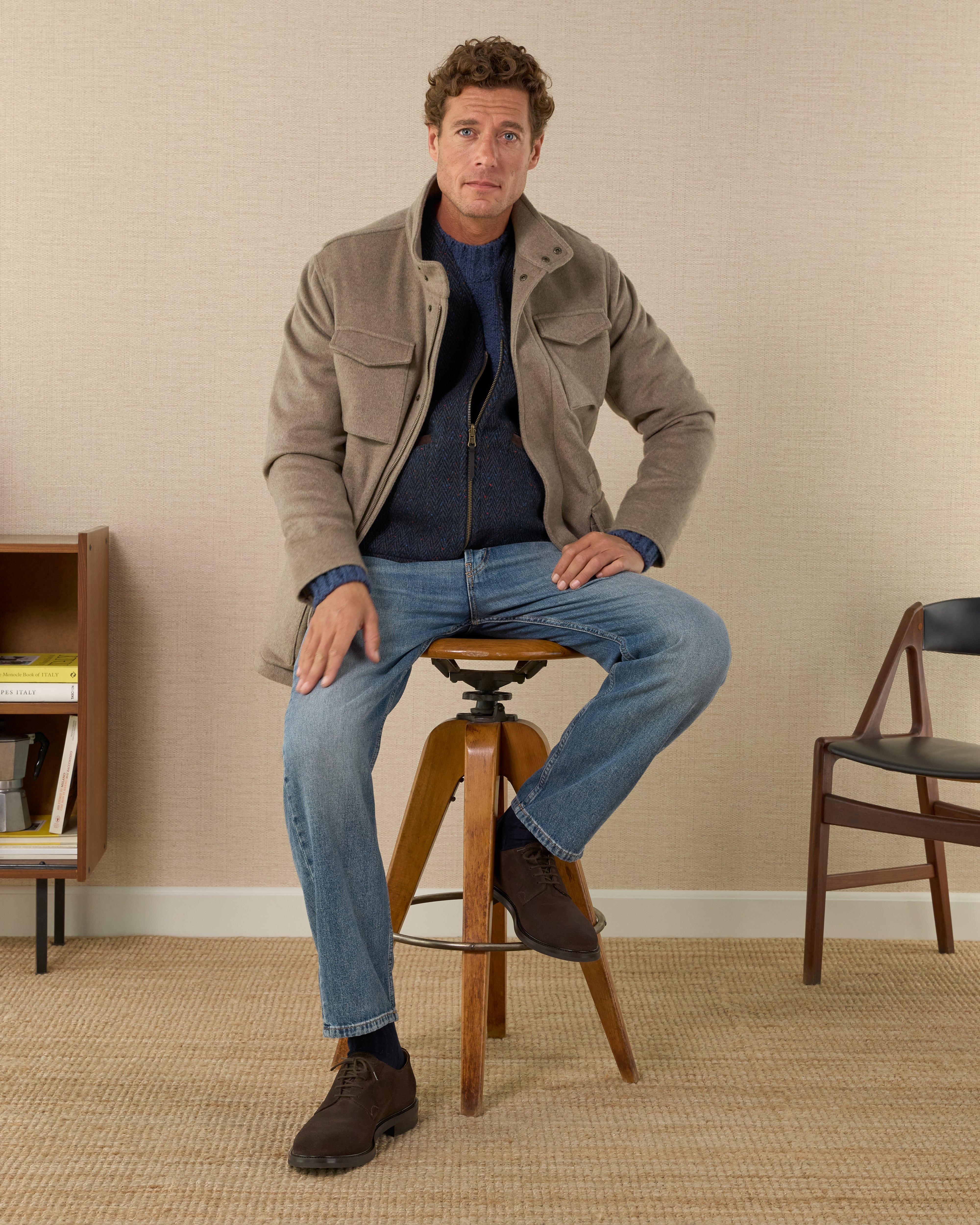 Pull Norvégien Homme Borsalino - 63% Alpaga - Col Roulé - Taille L/54 - Gris - Occasion Très Bon état