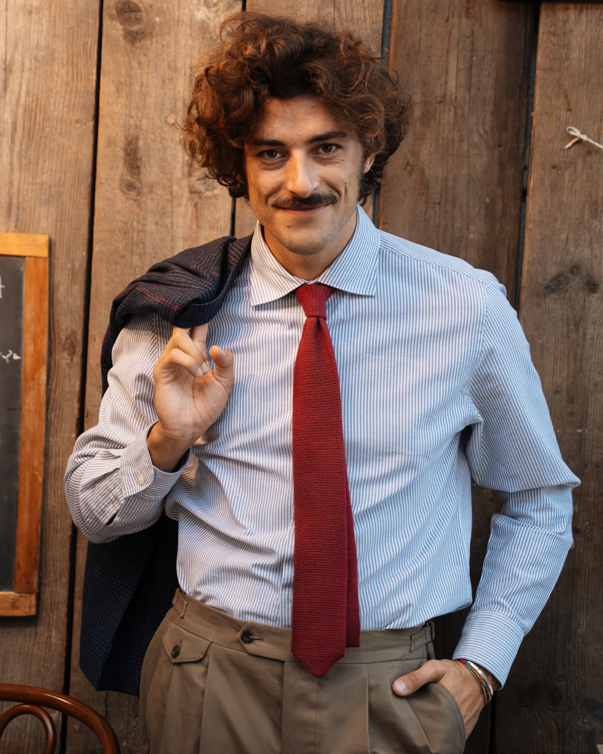 Ensemble Cravate Et Carré De Poche Laine DB Dickie Bow - Accessoire Mariage Homme Élégant