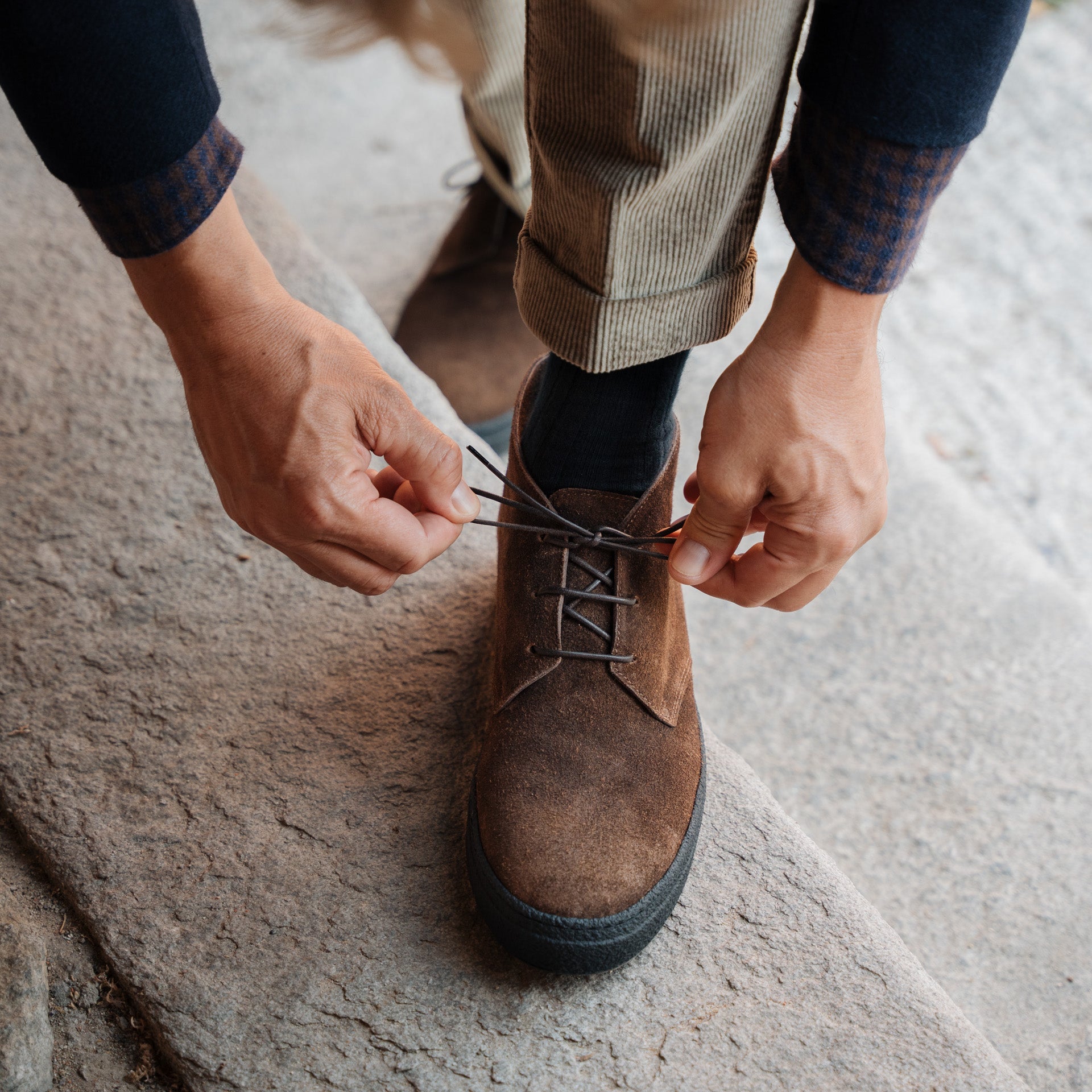 Velasca Bottines en cuir suédé gras, pour Artisanales